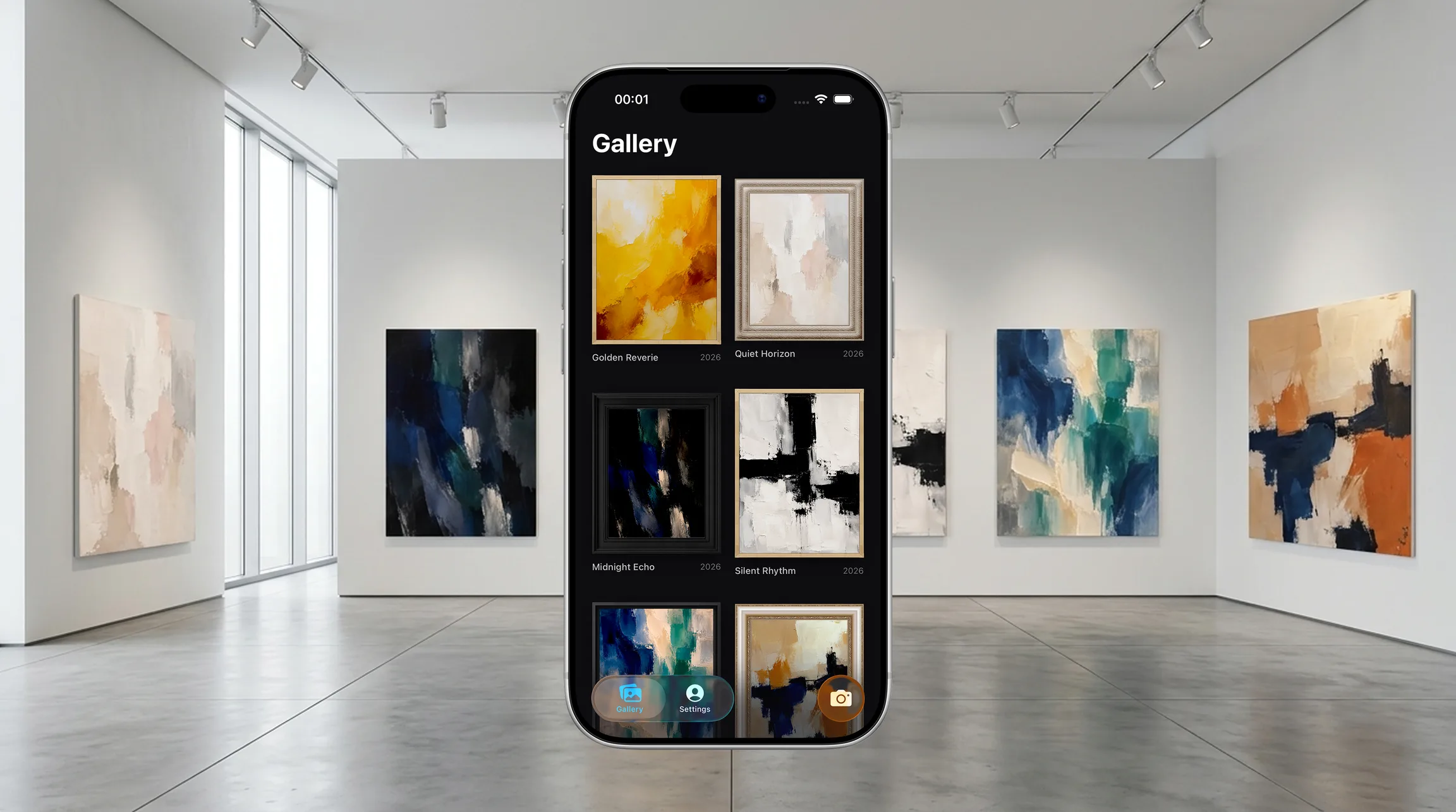 ArtStudio mirrors a physical gallery on your phone